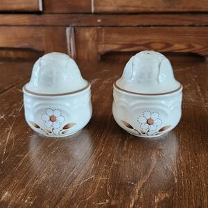 Vintage Stoneware Japan Mayblossom Salt & Pepper Shakers